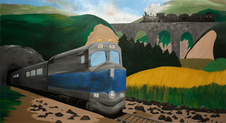 Train Painting at Finish